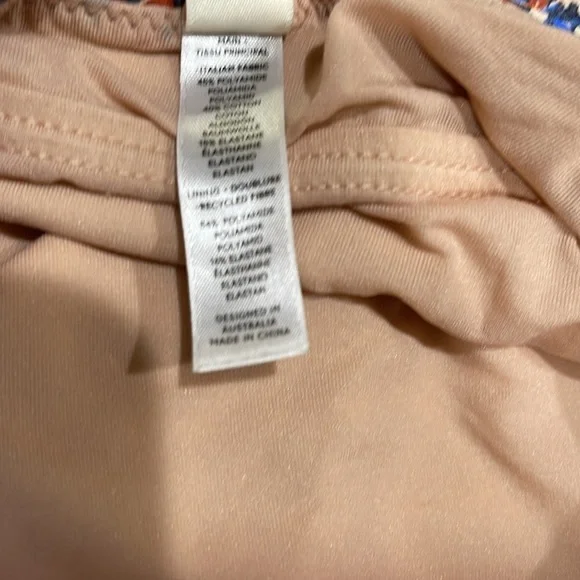 BOTEH Clementine Zoey Button Detail Multi Print One Piece Swimsuit SZ L - Picture 9 of 10